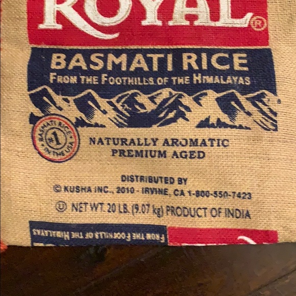 Royal Basmati Rice Burlap Zip Tote EUC! ⭐️⭐️⭐️ - Picture 3 of 6